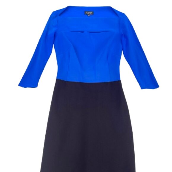 CHIARA BONI KATY CREPE KEYHOLE COLORBLOCK DRESS IT42 - Picture 5 of 9